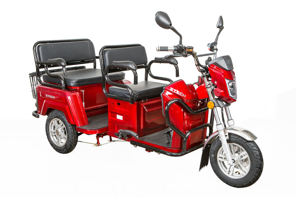 Tricicleta electrica Ztech ZT-31-A TRILUX 3.0 GRAPHENE autonomie 60 Km viteza maxima 25 km/h putere 1500W acumulator 20Ah/72V nu necesita permis-Rosu