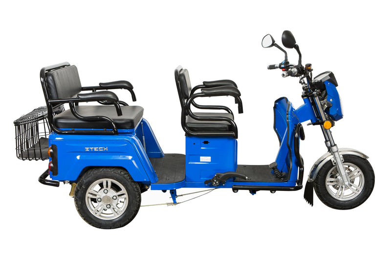 Tricicleta electrica Ztech ZT-31-A TRILUX 3.0 GRAPHENE autonomie 60 Km viteza maxima 25 km/h putere 1500W acumulator 20Ah/72V nu necesita permis-Rosu