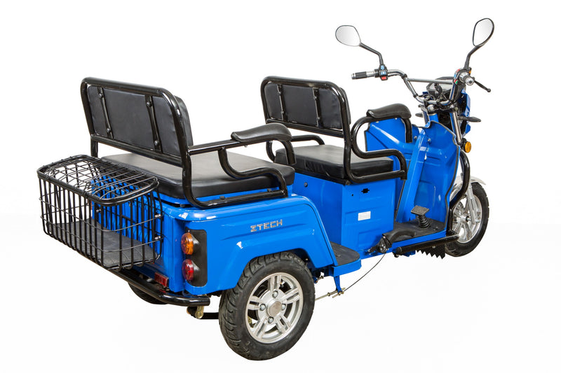 Tricicleta electrica Ztech ZT-31 TRILUX 3.0 autonomie 60 Km viteza maxima 25 km/h putere 1500W acumulator 20Ah/72V nu necesita permis-Alb