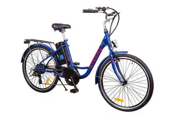 Bicicleta electrica Ztech ZT-32 A BARCELONA autonomie 30 Km viteza maxima 25 km/h putere 250W acumulator 9Ah/36V nu necesita permis-Albastru