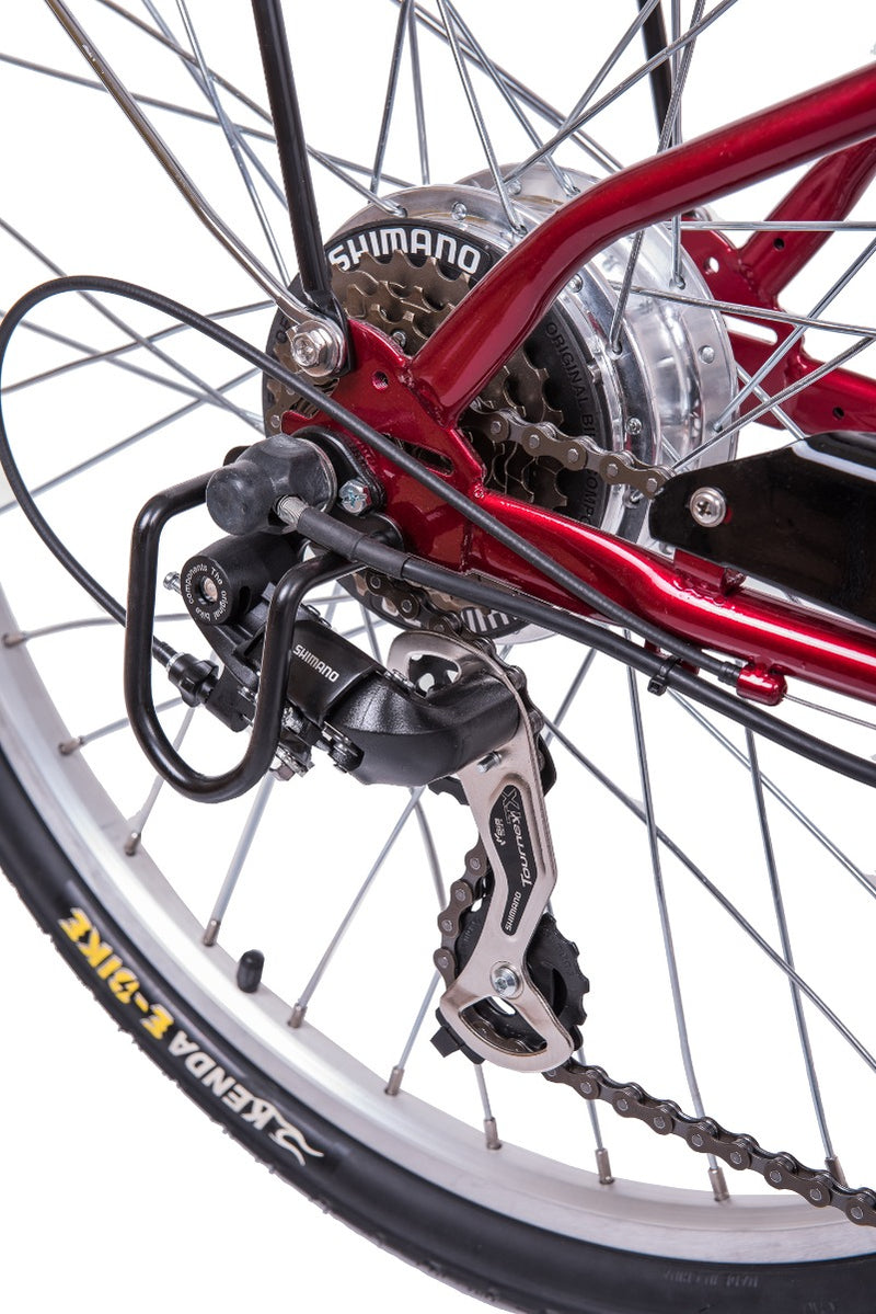 Bicicleta electrica Ztech ZT-32 A BARCELONA autonomie 30 Km viteza maxima 25 km/h putere 250W acumulator 9Ah/36V nu necesita permis-Rosu