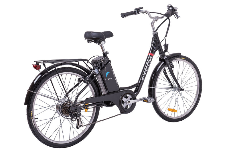 Bicicleta electrica Ztech ZT-32 A BARCELONA autonomie 30 Km viteza maxima 25 km/h putere 250W acumulator 9Ah/36V nu necesita permis-Alb