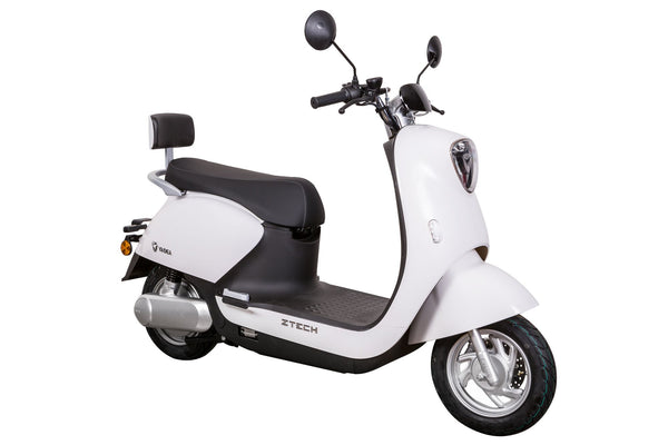 Scuter electric Ztech ZT-37 M6 GRAPHENE autonomie 55 Km viteza maxima 45 km/h putere 2100W acumulator 20Ah/72V-Alb
