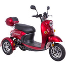 Tricicleta electrica Ztech ZT-63-B TRILUX autonomie 60 Km viteza maxima 25 km/h putere 650W acumulator 20Ah/60V nu necesita permis-Rosu