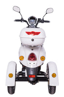 Tricicleta electrica Ztech ZT-63-B-G TRILUX GRAPHENE autonomie 60 Km viteza maxima 25 km/h putere 650W acumulator 20Ah/60V nu necesita permis-Alb