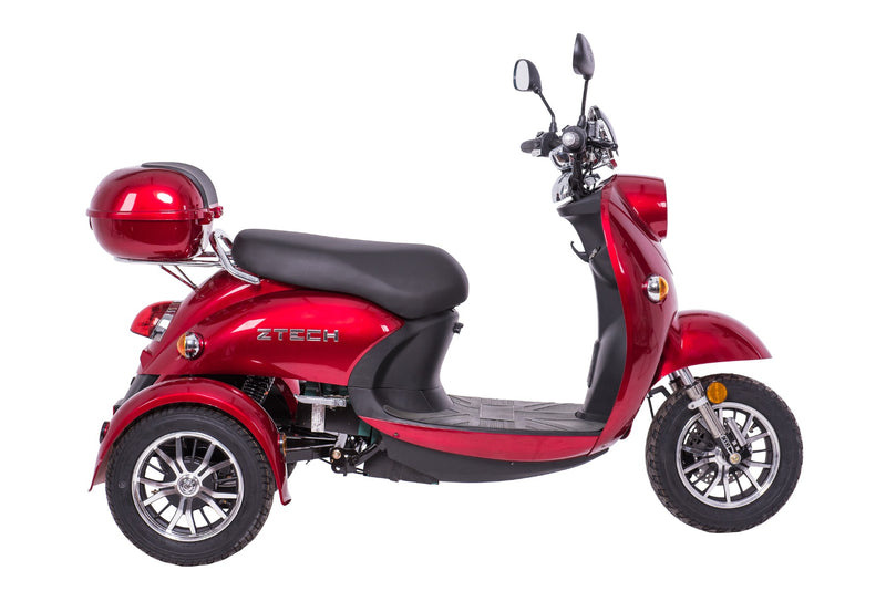 Tricicleta electrica Ztech ZT-63-B-G TRILUX GRAPHENE autonomie 60 Km viteza maxima 25 km/h putere 650W acumulator 20Ah/60V nu necesita permis-Alb