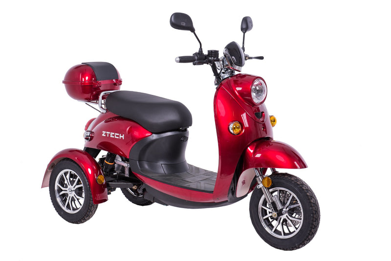 Tricicleta electrica Ztech ZT-63-B-G TRILUX GRAPHENE autonomie 60 Km viteza maxima 25 km/h putere 650W acumulator 20Ah/60V nu necesita permis-Alb