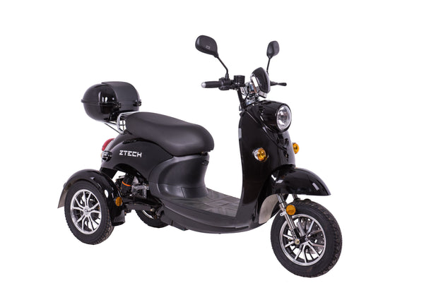 Tricicleta electrica Ztech ZT-63-B TRILUX autonomie 60 Km viteza maxima 25 km/h putere 650W acumulator 20Ah/60V nu necesita permis-Negru