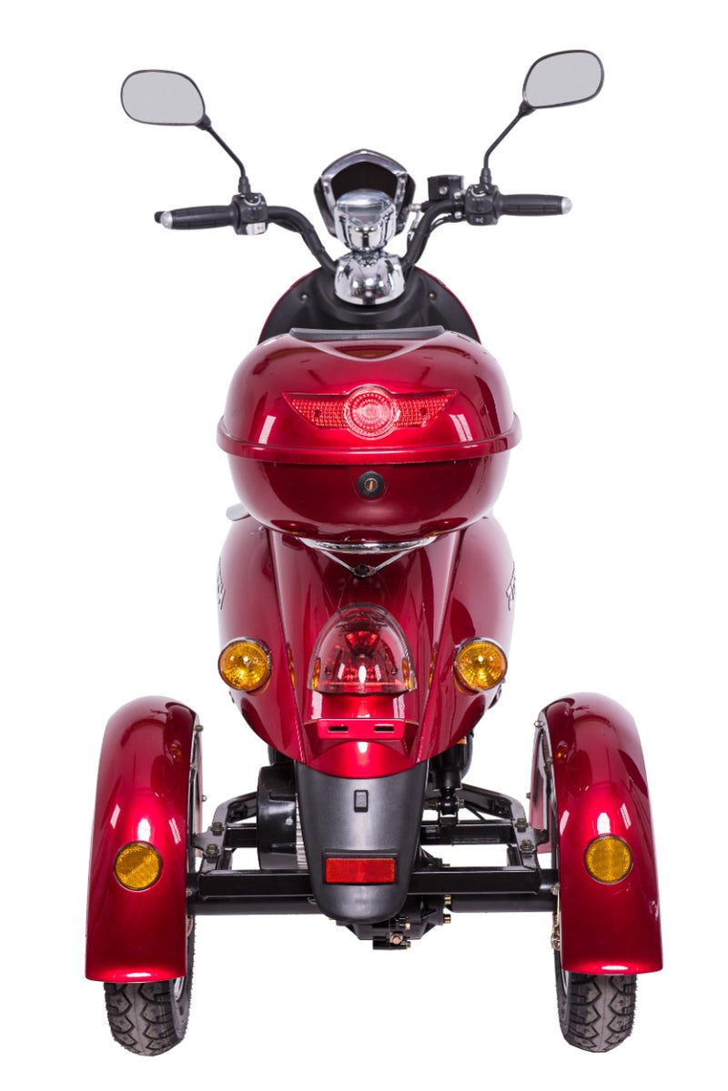 Tricicleta electrica Ztech ZT-63-B TRILUX autonomie 60 Km viteza maxima 25 km/h putere 650W acumulator 20Ah/60V nu necesita permis-Alb