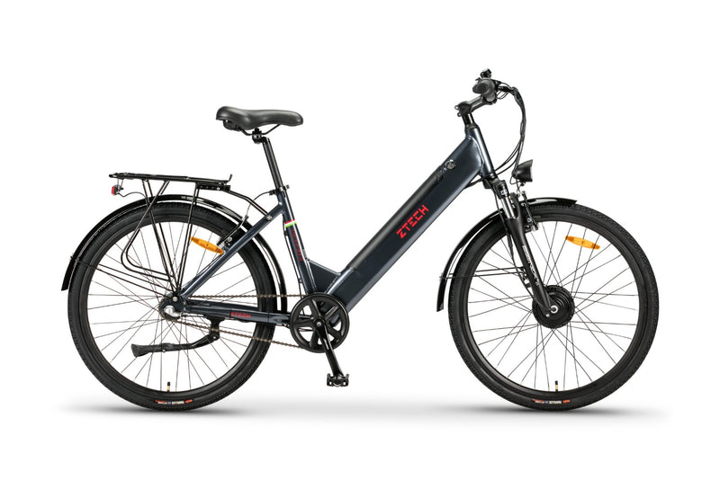 Bicicleta electrica Ztech ZT-83 Eel-F viteza maxima 25 km/h putere 250W acumulator 12Ah/36V nu necesita permis-Rosu