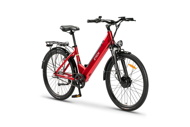 Bicicleta electrica Ztech ZT-83 Eel-F viteza maxima 25 km/h putere 250W acumulator 12Ah/36V nu necesita permis-Rosu