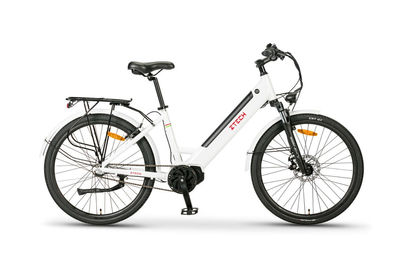 Bicicleta electrica Ztech ZT-83M Eel-F viteza maxima 25 km/h putere 250W acumulator 12Ah/36V nu necesita permis-Rosu