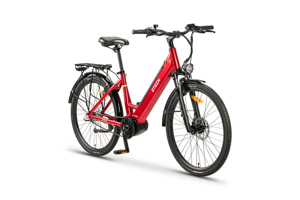 Bicicleta electrica Ztech ZT-83M Eel-F viteza maxima 25 km/h putere 250W acumulator 12Ah/36V nu necesita permis-Rosu