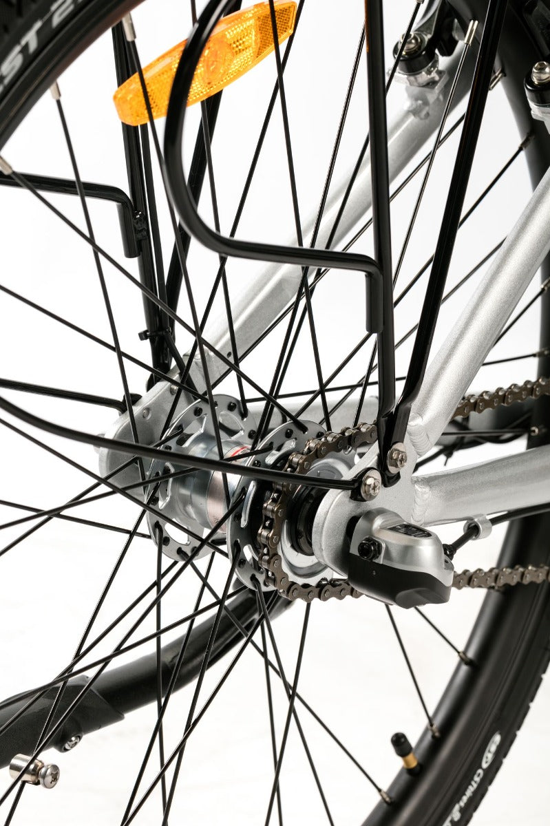 Bicicleta electrica Ztech ZT-83M Eel-F viteza maxima 25 km/h putere 250W acumulator 12Ah/36V nu necesita permis-Gri