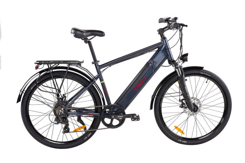 Bicicleta electrica Ztech ZT-84 Eel-M viteza maxima 25 km/h putere 250W acumulator 12Ah/36V nu necesita permis-Gri