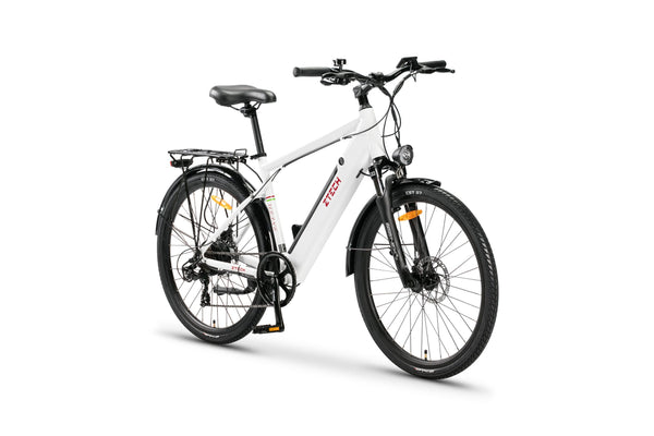 Bicicleta electrica Ztech ZT-84 Eel-M viteza maxima 25 km/h putere 250W acumulator 12Ah/36V nu necesita permis-Alb