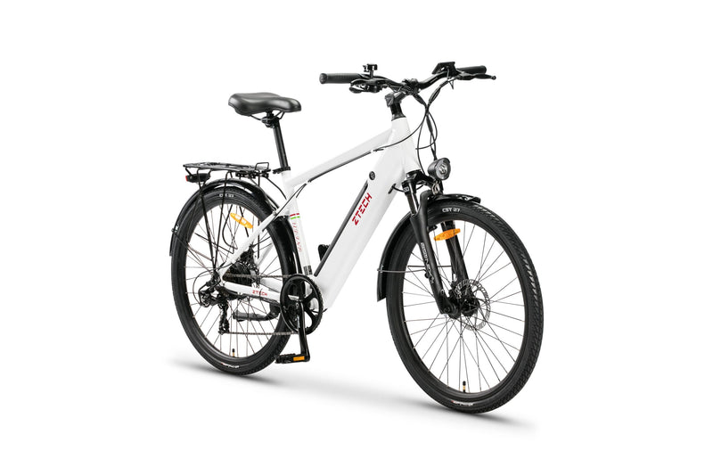 Bicicleta electrica Ztech ZT-84 Eel-M viteza maxima 25 km/h putere 250W acumulator 12Ah/36V nu necesita permis-Alb