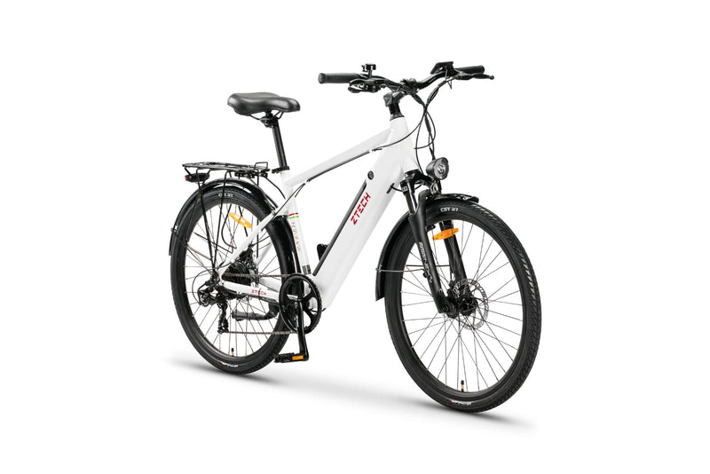 Bicicleta electrica Ztech ZT-84 Eel-M viteza maxima 25 km/h putere 250W acumulator 12Ah/36V nu necesita permis-Alb