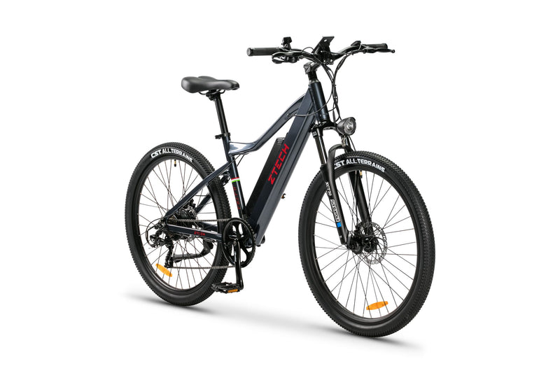 Bicicleta electrica Ztech ZT-85 SWORDFISH autonomie 50 km viteza maxima 25 km/h putere 250W acumulator 12Ah/36V nu necesita permis-Gri
