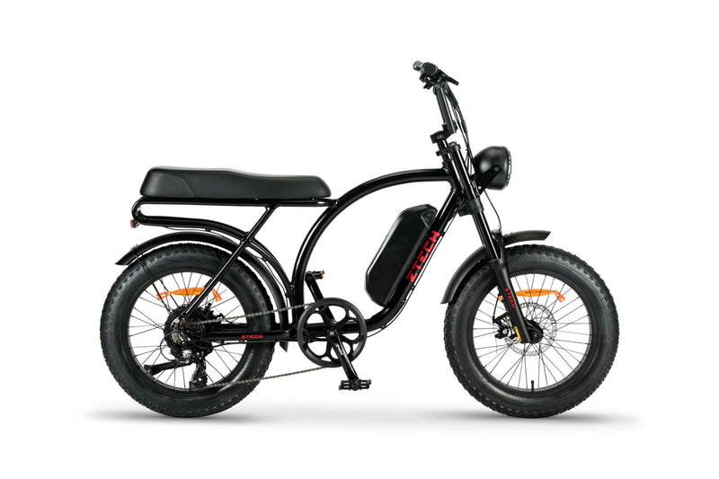 Bicicleta electrica Ztech ZT-86-B LEGACY B autonomie 45 km viteza maxima 25 km/h putere 250W acumulator 13Ah/48V nu necesita permis-Negru