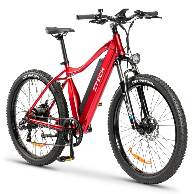 Bicicleta electrica Ztech ZT-87 GIANT SWORDFISH autonomie 45 km viteza maxima 25 km/h putere 250W acumulator 13Ah/48V nu necesita permis-Rosu