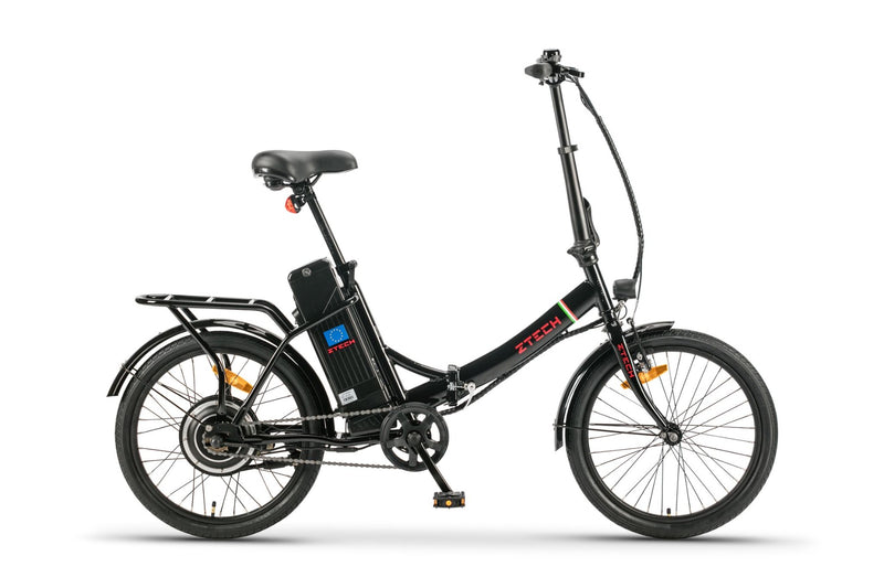 Bicicleta electrica Ztech ZT-88 CAMP 5.0 FOLDABLE autonomie 40 km viteza maxima 25 km/h putere 250W acumulator 9Ah/36V nu necesita permis-Negru