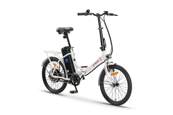 Bicicleta electrica Ztech ZT-88 CAMP 5.0 FOLDABLE autonomie 40 km viteza maxima 25 km/h putere 250W acumulator 9Ah/36V nu necesita permis-Alb
