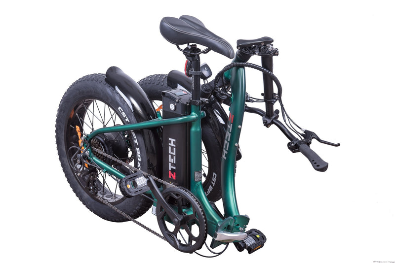 Bicicleta electrica Ztech ZT-89-C FATBIKE KID FOLDING 2.0 autonomie 50 km viteza maxima 25 km/h putere 250W acumulator 13Ah/48V nu necesita permis-Alb