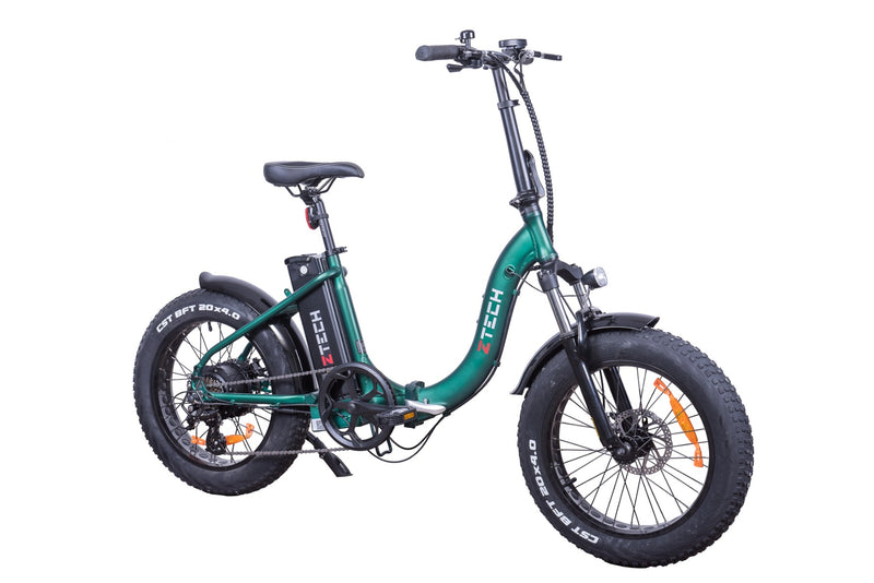 Bicicleta electrica Ztech ZT-89-C FATBIKE KID FOLDING 2.0 autonomie 50 km viteza maxima 25 km/h putere 250W acumulator 13Ah/48V nu necesita permis-Alb