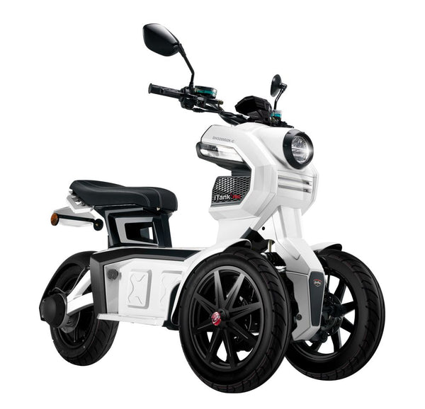 Tricicleta electrica Ztech ZT-99 iTANK autonomie 45 Km viteza maxima 45 km/h putere 1490W acumulator 26Ah/60V-Alb