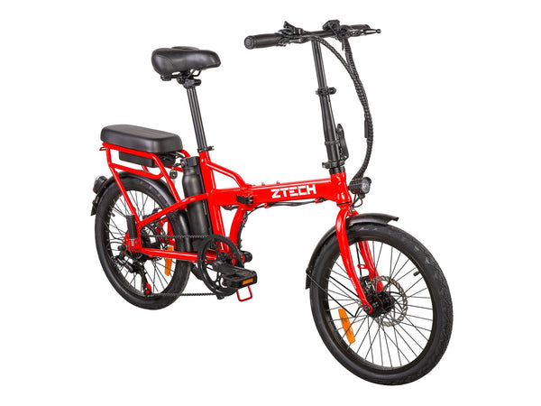 Bicicleta electrica Ztech ZT-12 CAMP 6.0 autonomie 35 Km viteza maxima 25 km/h putere 250W acumulator 8Ah/36V nu necesita permis-Rosu