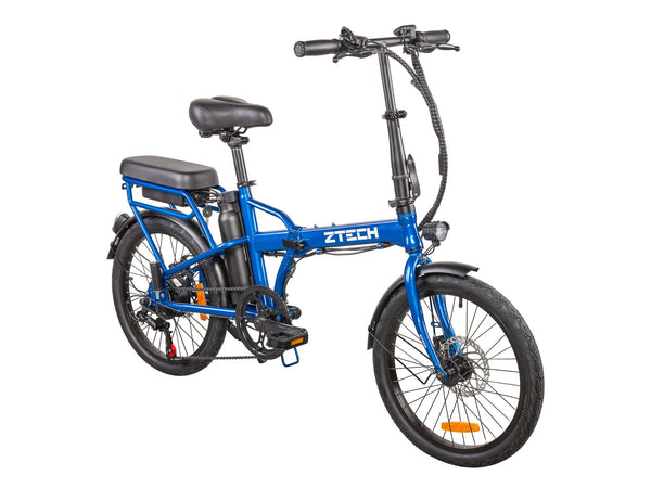 Bicicleta electrica Ztech ZT-12 CAMP 6.0 autonomie 35 Km viteza maxima 25 km/h putere 250W acumulator 8Ah/36V nu necesita permis-Albastru