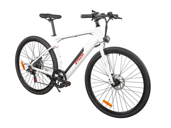 Bicicleta electrica Ztech ZT-14 CAMP 7.0 autonomie 45 Km viteza maxima 25 km/h putere 250W acumulator 10Ah/36V nu necesita permis-Alb
