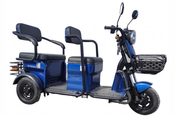 Tricicleta electrica Ztech ZT-17-G GULL GRAPHENE autonomie 50 Km viteza maxima 25 km/h putere 1300W acumulator 20Ah/60V nu necesita permis-Albastru