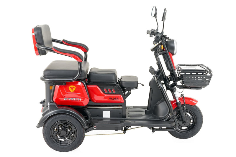 Tricicleta electrica Ztech ZT-16 LEKU autonomie 50 Km viteza maxima 25 km/h putere 1300W acumulator 20Ah/60V nu necesita permis-Negru