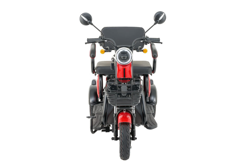 Tricicleta electrica Ztech ZT-16 LEKU autonomie 50 Km viteza maxima 25 km/h putere 1300W acumulator 20Ah/60V nu necesita permis-Rosu