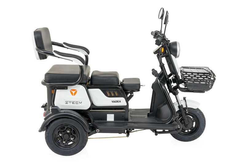 Tricicleta electrica Ztech ZT-16 LEKU autonomie 50 Km viteza maxima 25 km/h putere 1300W acumulator 20Ah/60V nu necesita permis-Negru