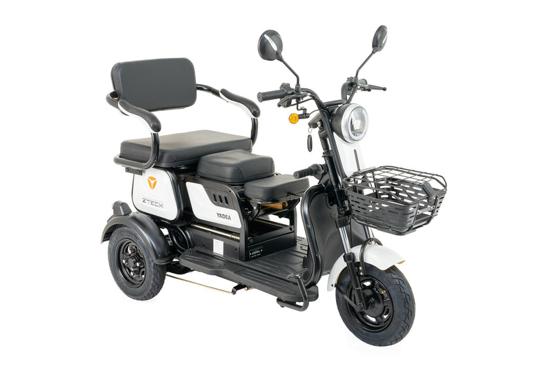 Tricicleta electrica Ztech ZT-16 LEKU autonomie 50 Km viteza maxima 25 km/h putere 1300W acumulator 20Ah/60V nu necesita permis-Negru