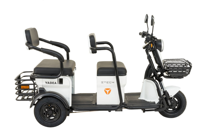Tricicleta electrica Ztech ZT-17-G GULL GRAPHENE autonomie 50 Km viteza maxima 25 km/h putere 1300W acumulator 20Ah/60V nu necesita permis-Alb