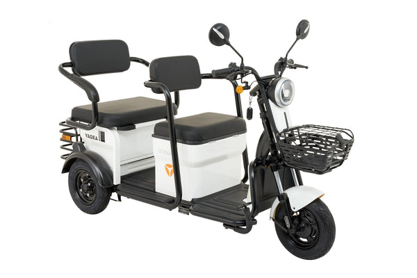 Tricicleta electrica Ztech ZT-17-G GULL GRAPHENE autonomie 50 Km viteza maxima 25 km/h putere 1300W acumulator 20Ah/60V nu necesita permis-Alb