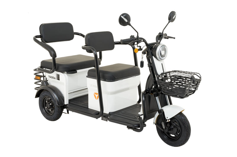 Tricicleta electrica Ztech ZT-17-G GULL GRAPHENE autonomie 50 Km viteza maxima 25 km/h putere 1300W acumulator 20Ah/60V nu necesita permis-Alb
