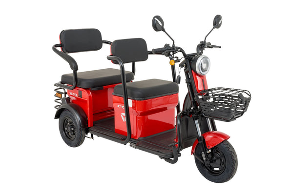 Tricicleta electrica Ztech ZT-17-G GULL GRAPHENE autonomie 50 Km viteza maxima 25 km/h putere 1300W acumulator 20Ah/60V nu necesita permis-Rosu