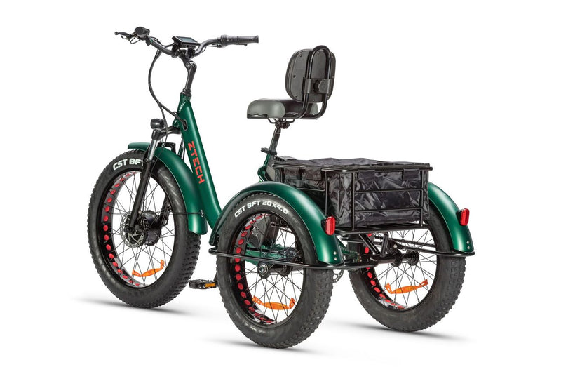 Tricicleta electrica Ztech ZT-80-A MINI autonomie 45 Km viteza maxima 25 km/h putere 250W acumulator 13Ah/48V nu necesita permis-Albastru