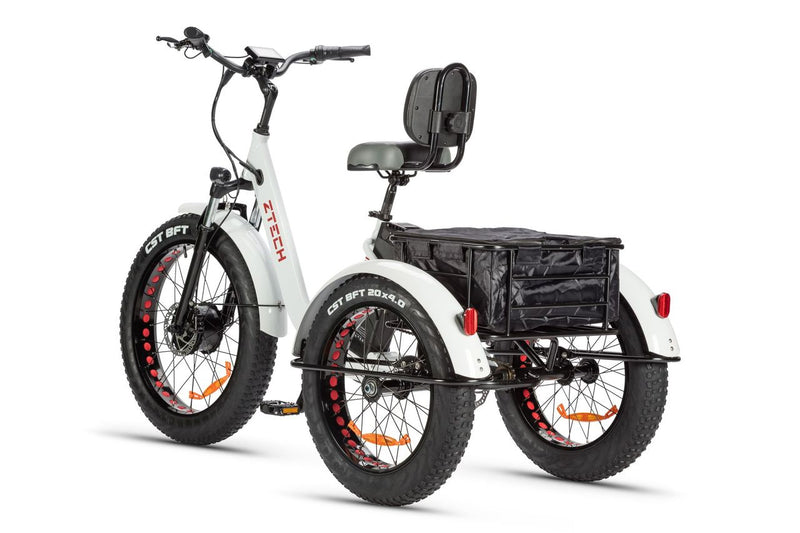 Tricicleta electrica Ztech ZT-80-A MINI autonomie 45 Km viteza maxima 25 km/h putere 250W acumulator 13Ah/48V nu necesita permis-Albastru