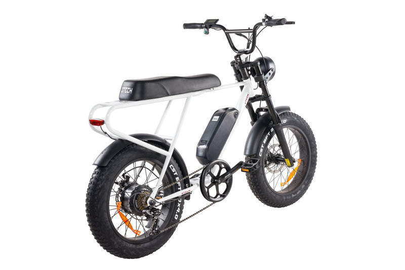 Bicicleta electrica Ztech ZT-86-A LEGACY A autonomie 45 km viteza maxima 25 km/h putere 250W acumulator 13Ah/48V nu necesita permis-Alb