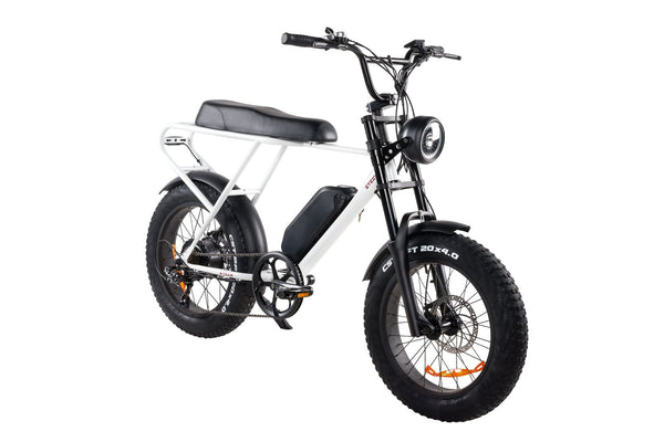 Bicicleta electrica Ztech ZT-86-A LEGACY A autonomie 45 km viteza maxima 25 km/h putere 250W acumulator 13Ah/48V nu necesita permis-Alb