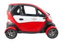 Vehicul urban electric Ztech ZT-96-A E-MOPED CAR cu cabina autonomie 45 Km viteza maxima 45 km/h putere 3000W acumulator 2x45Ah/60V-Rosu