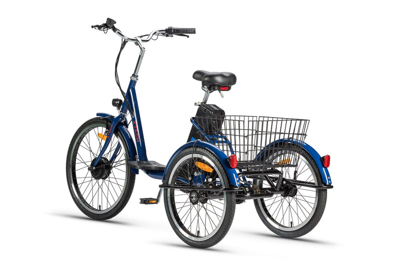 Tricicleta electrica Ztech ZT-81-AA TRAILER 2.0 autonomie 40 Km viteza maxima 25 km/h putere 250W acumulator 13Ah/36V nu necesita permis-Alb