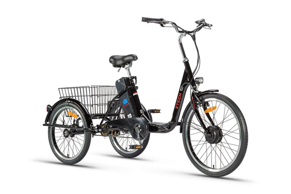 Tricicleta electrica Ztech ZT-81-AA TRAILER 2.0 autonomie 40 Km viteza maxima 25 km/h putere 250W acumulator 13Ah/36V nu necesita permis-Negru
