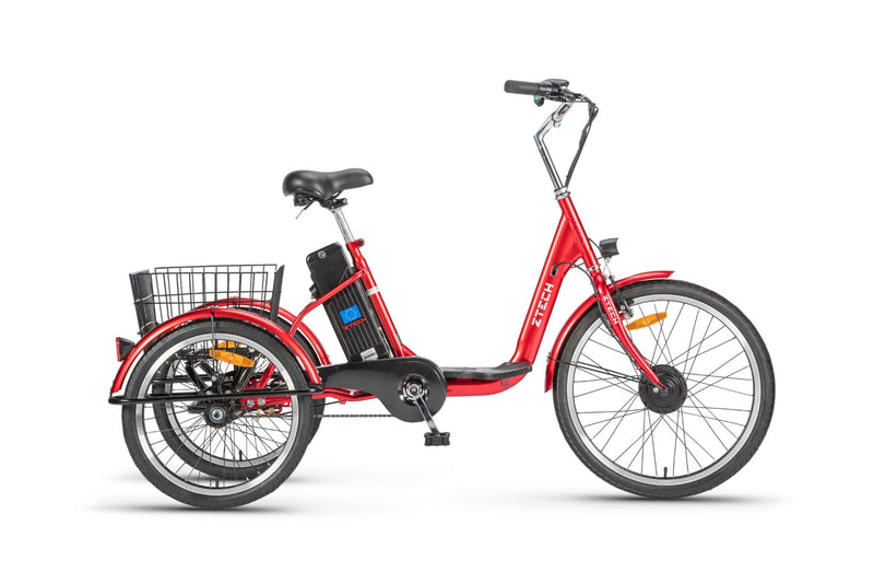 Tricicleta electrica Ztech ZT-81-A TRAILER 2.0 autonomie 40 Km viteza maxima 25 km/h putere 250W acumulator 9Ah/36V nu necesita permis-Albastru